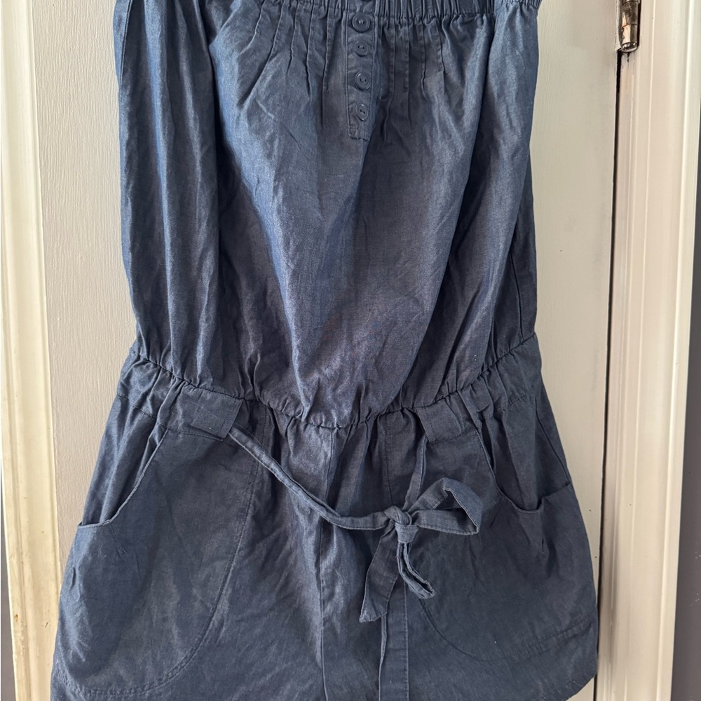 Mossimo Supply Co. Navy Buttoned Skirt